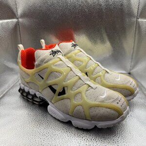 Size 9.5 Nike Air Zoom Spiridon Kukini x Stussy White Black Sneakers CJ9918-100